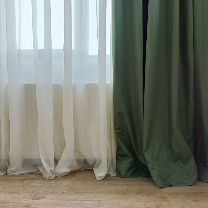 Draperii blackout verde kaki Draperii blackout verde kaki